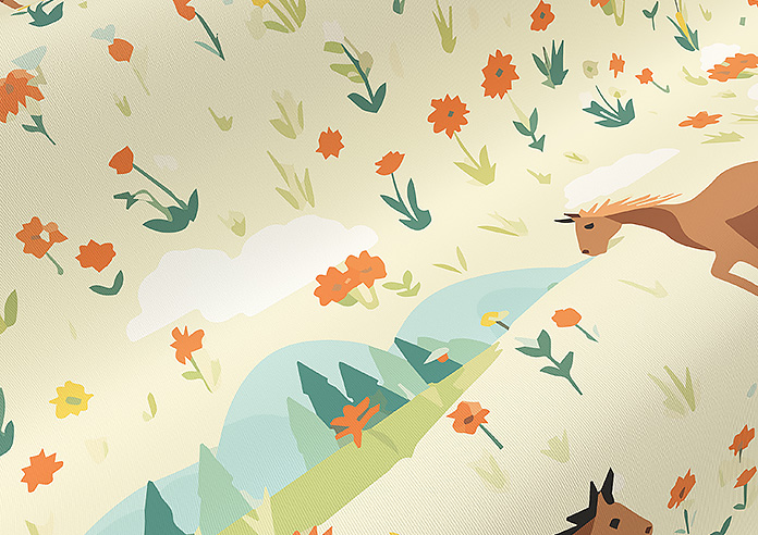 Prairie Horses, Amber Acres - Twist&Fit Roller Blind - Image 4